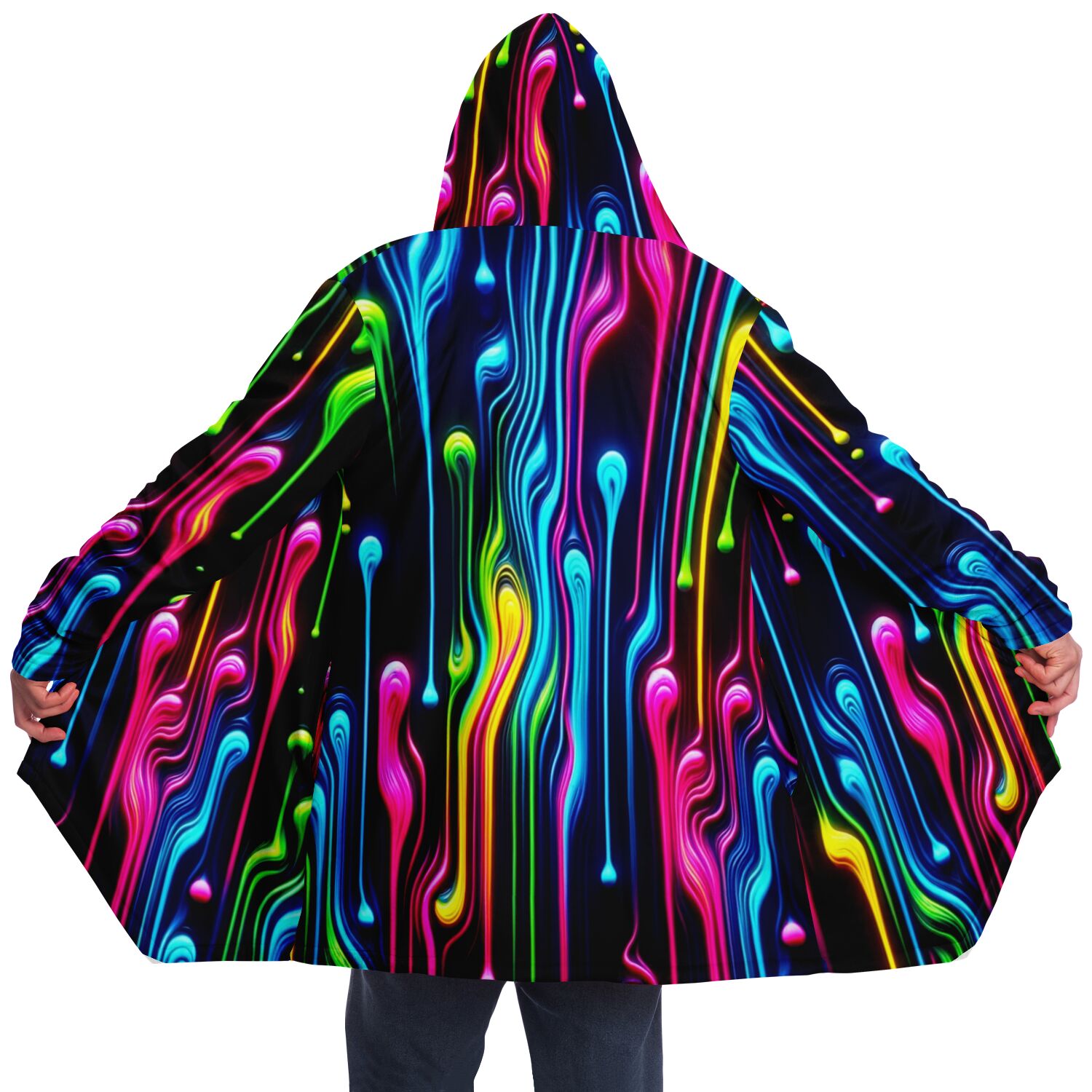 Microfleece Cloak - Melting Neon - Nine Worlds Gear