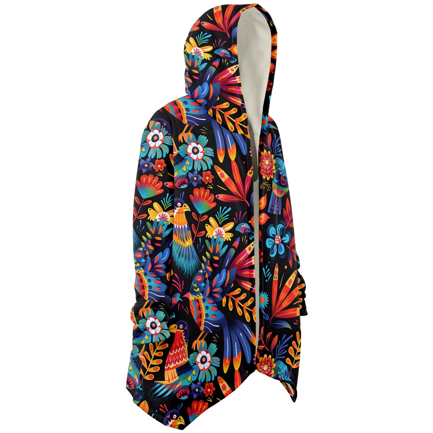 Microfleece Cloak - Traditional Art of Paraguay - Nine Worlds Gear