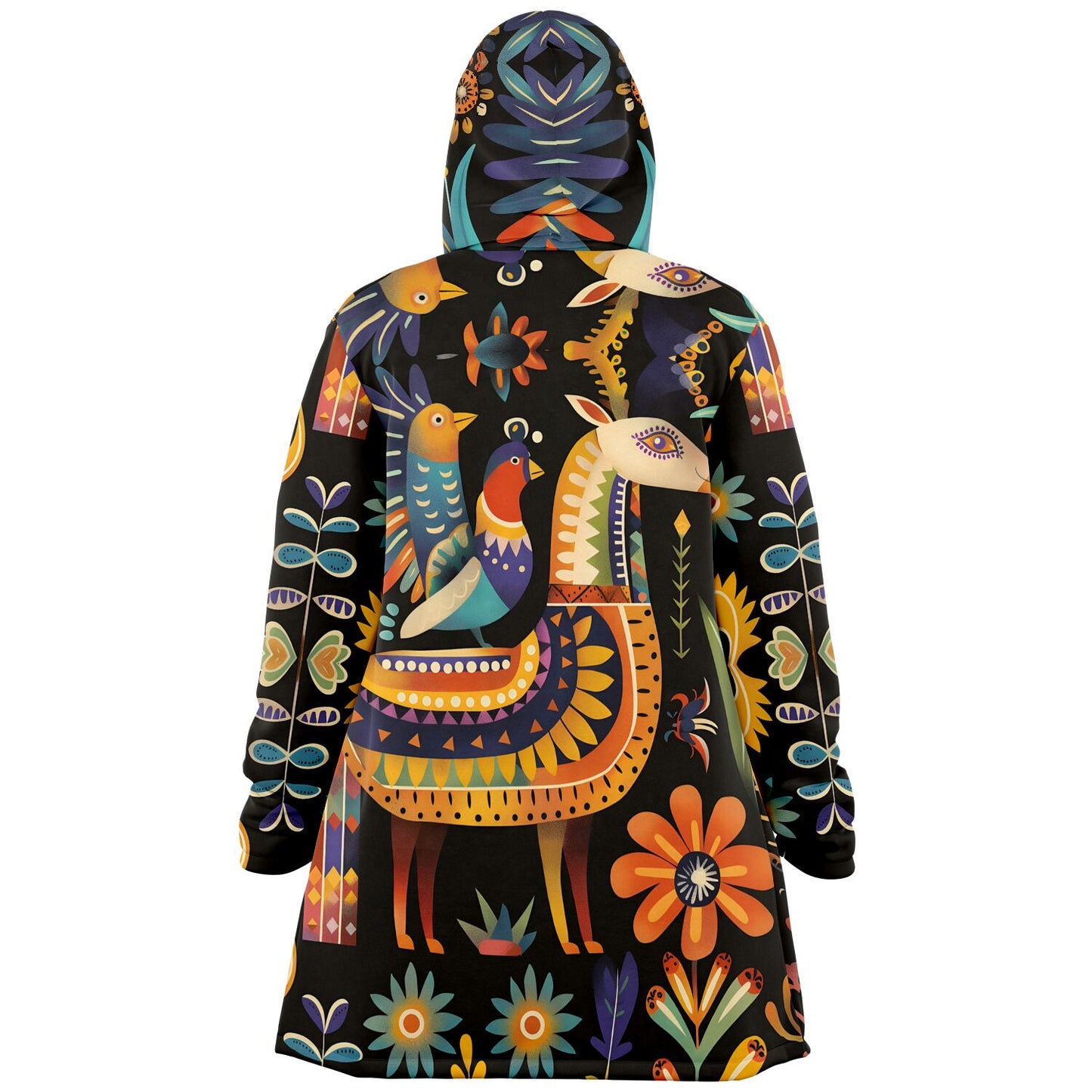 Microfleece Cloak - Bolivian Folk Art - Nine Worlds Gear