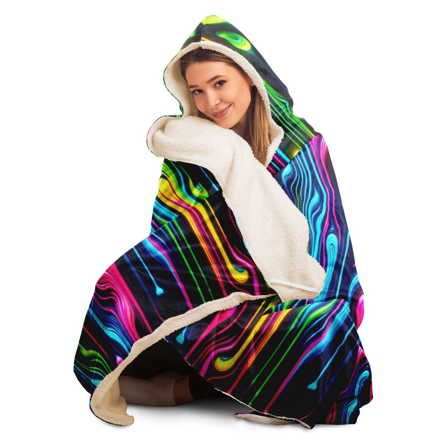 Hooded Blanket - Melted Neon - Nine Worlds Gear