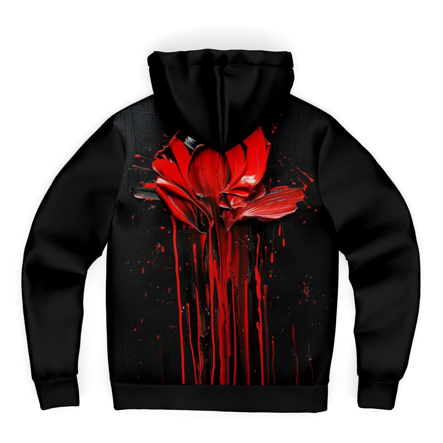 Fleece-Lined  Zip Hoodie - Melting Rose - Nine Worlds Gear