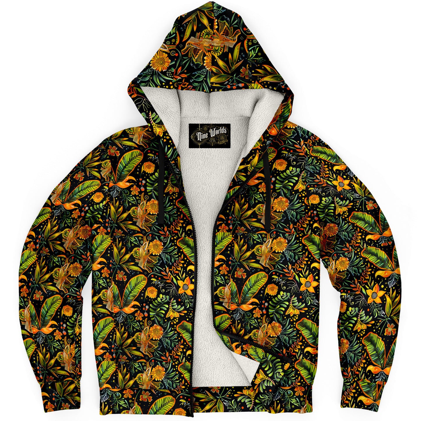 Fleece-Lined Zip Hoodie - Surinamese Pangi - Nine Worlds Gear