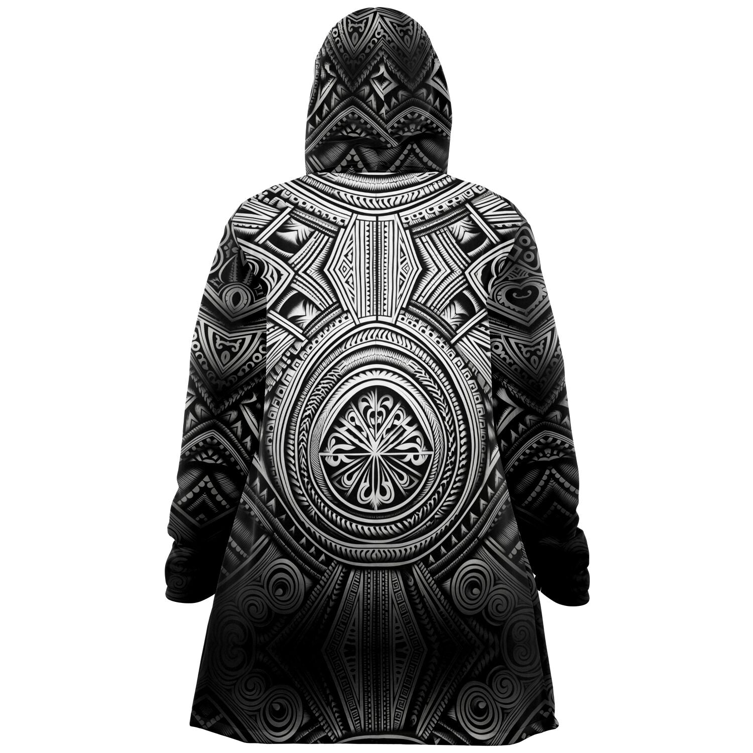 Microfleece Cloak - Polynesian Tribal Art - Nine Worlds Gear