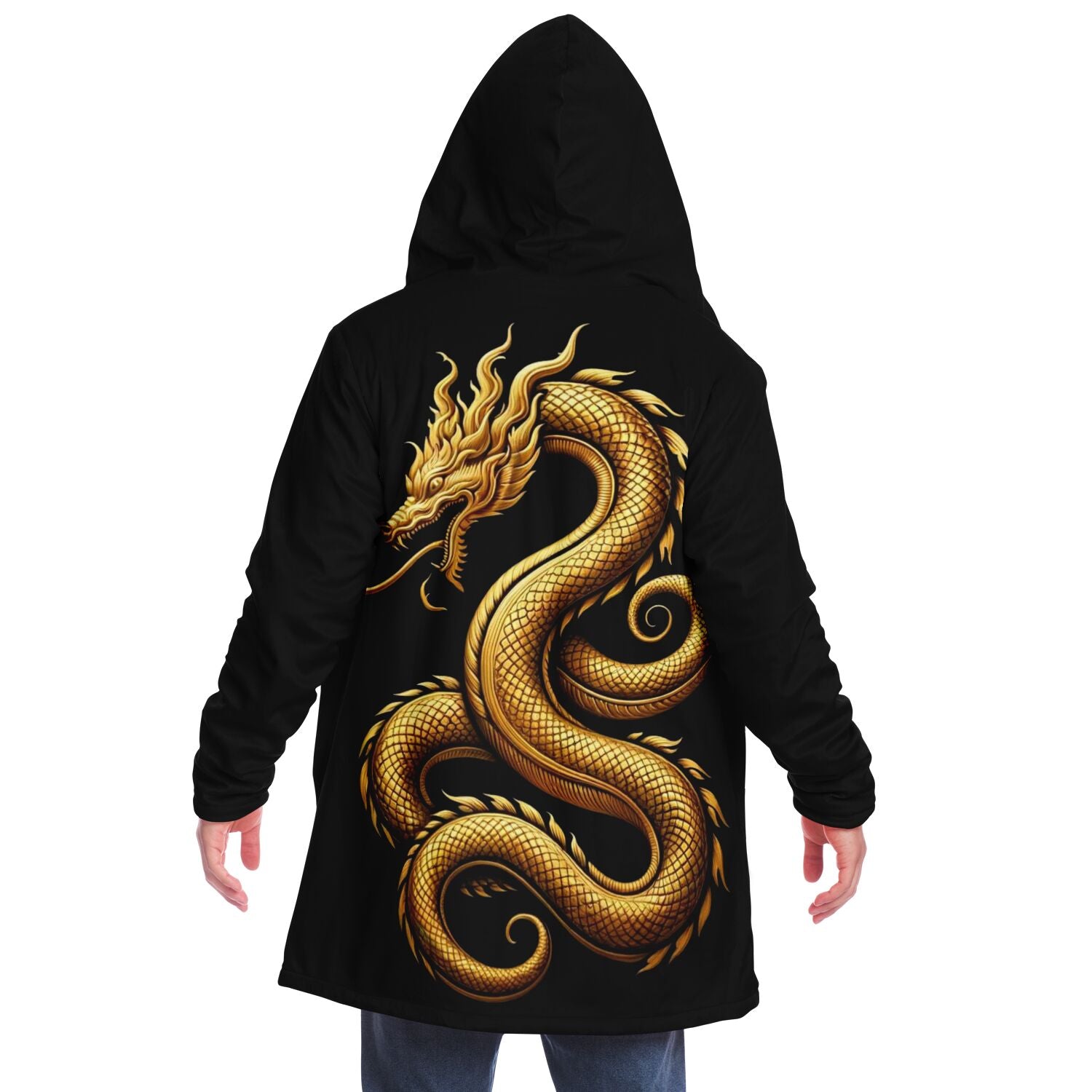 Microfleece Cloak - Golden Serpent - Nine Worlds Gear